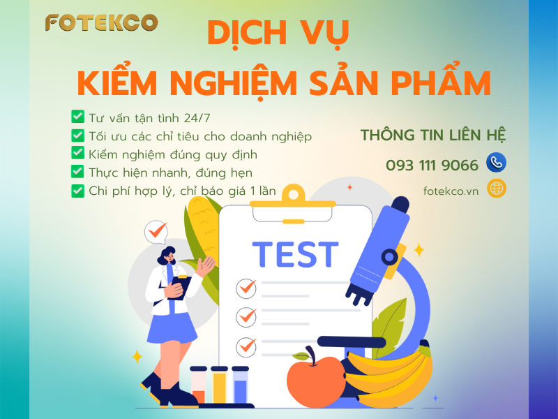 dịch vụ kiểm nghiệm sản phẩm tại fotekco