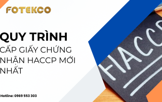 Quy trình cấp giấy chứng nhận HACCP mới nhất